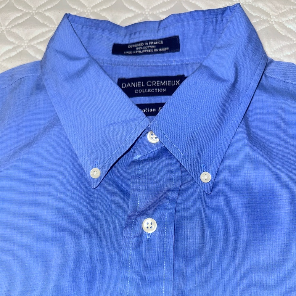 Daniel Cremieux Casual Blue Button Down Shirt